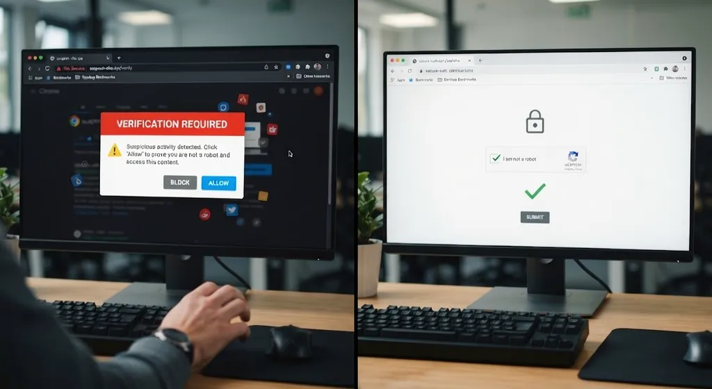 How fake verification prompts exploit browser notification permissions